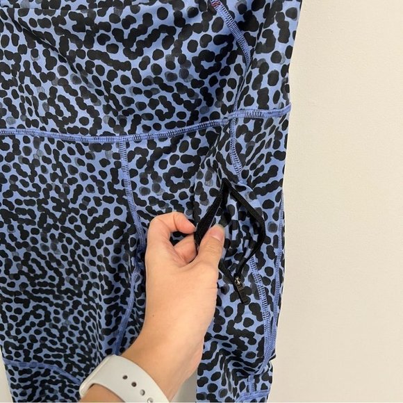 Lululemon All Sport Crop Legging Ace Spot Lullaby Black - Picture 12 of 14